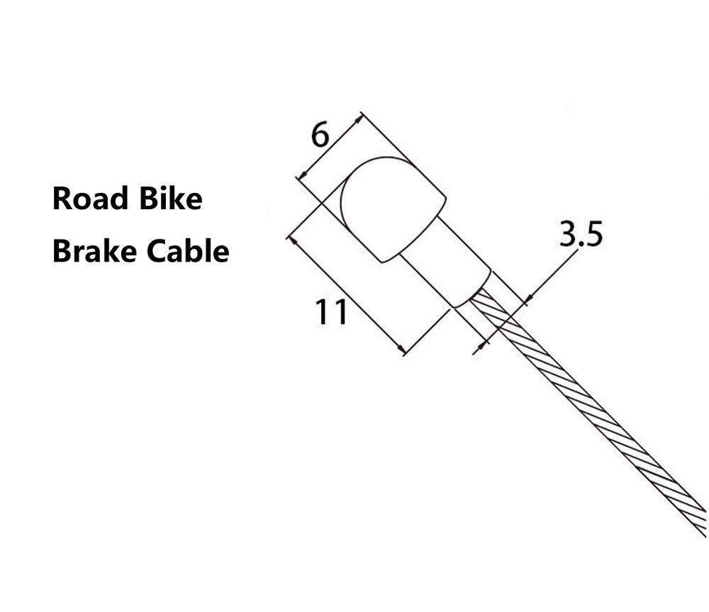 Teflonkablar cykelbroms / växelförare inre kabelväg mtb för shimano sram tsg cykelskiftkablar kärnkabel linje svart: Terrängcykelbroms -1.1m