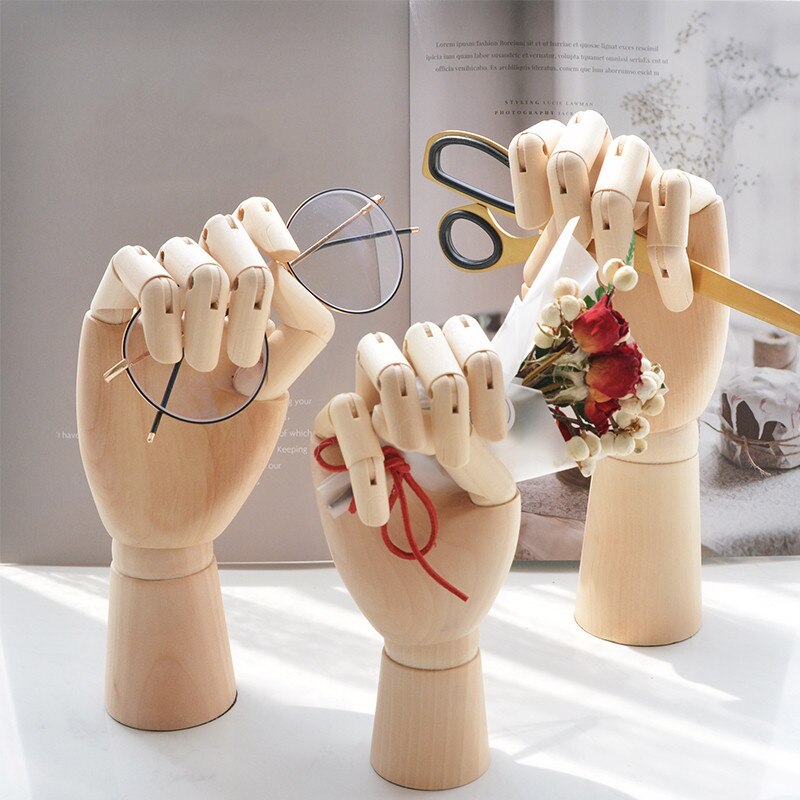 Wooden Hand Drawing Sketch Mannequin Model Wooden Mannequin Hand Movable Limbs Human Artist Model Office Desktop Ornaments