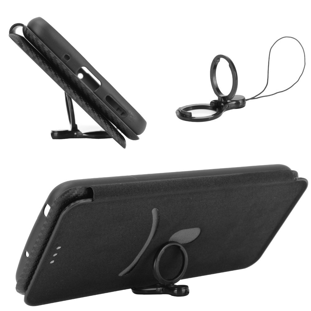 Voor motorola moto  g9 play hoesje koolstofvezel flip lederen hoesje voor motorola moto  g9 play  g 9 g9 play hoesje cover 6.5 inch