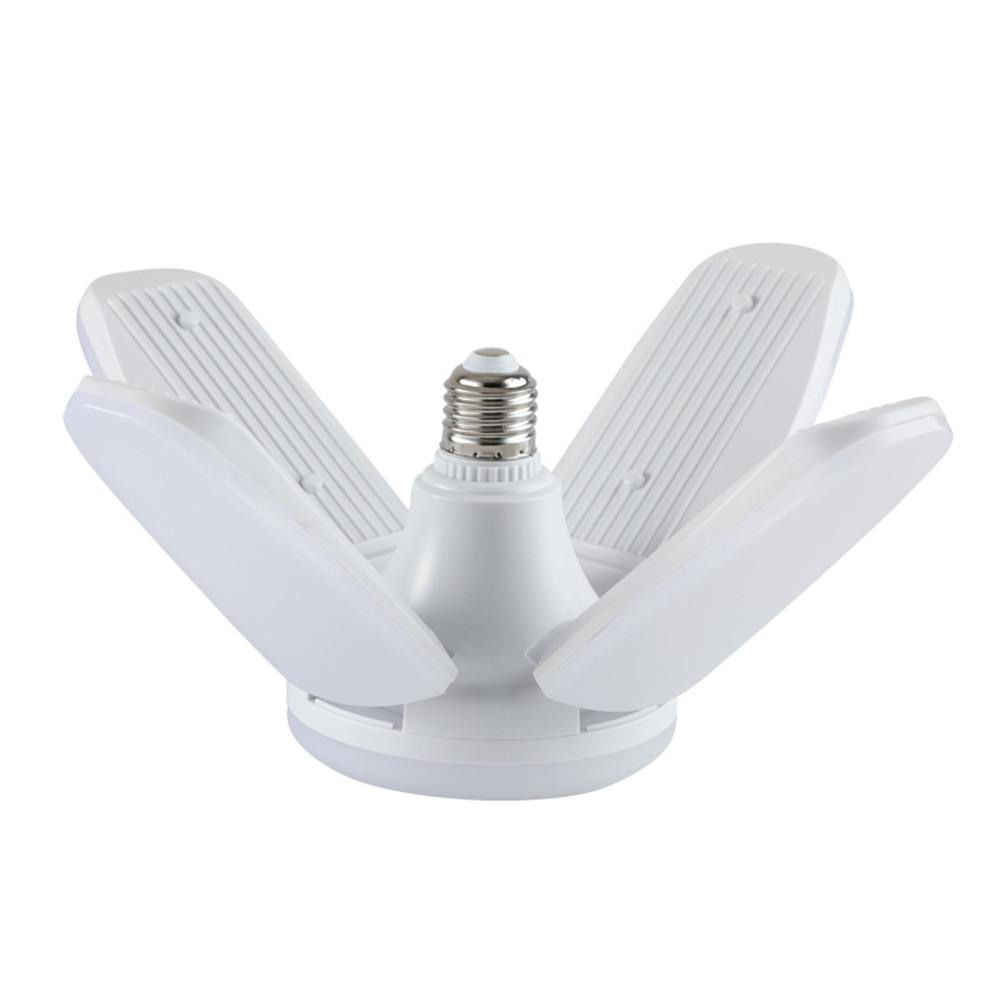 E27 60W 80W 2835 Led Garage Lamp 110V-265V Vouwen Vier-Blad Vervorming Lamp garage Verlichting 6000LM Voor Thuis Magazijn Workshop