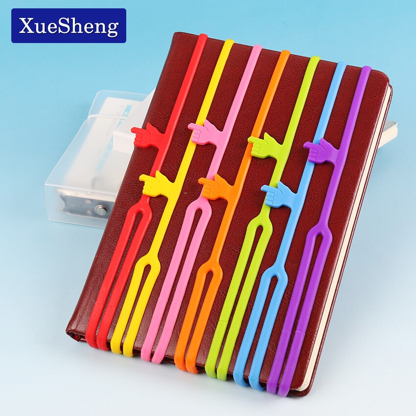 1PC Cute Silicone Finger Pointing Bookmark Book Mark Office Supply Funny