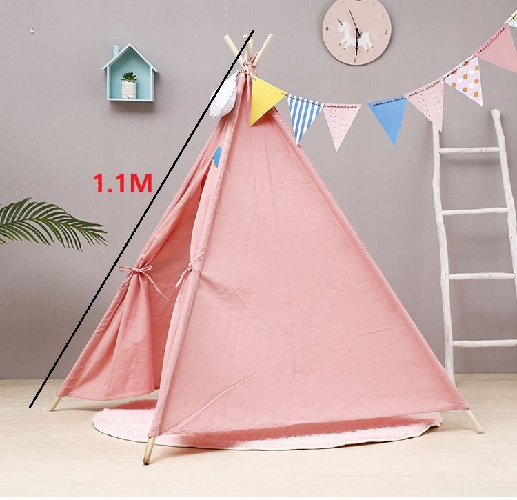 Children's Tent Kids Portable Tent Indoor Lawn Tent Toy Space Cartoon Castle Tent: PINK 1.1M