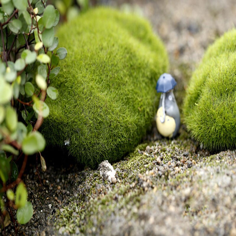 Tailles de roches mousses artificielles | Pierres artificielles décoratives en fausse mousse verte recouverte