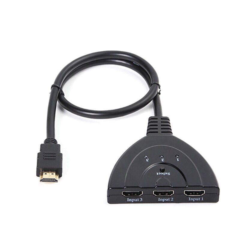 Brand 3 Port HDMI Splitter 1080P HD TV Adapter Cable 3 IN 1 Out: Default Title