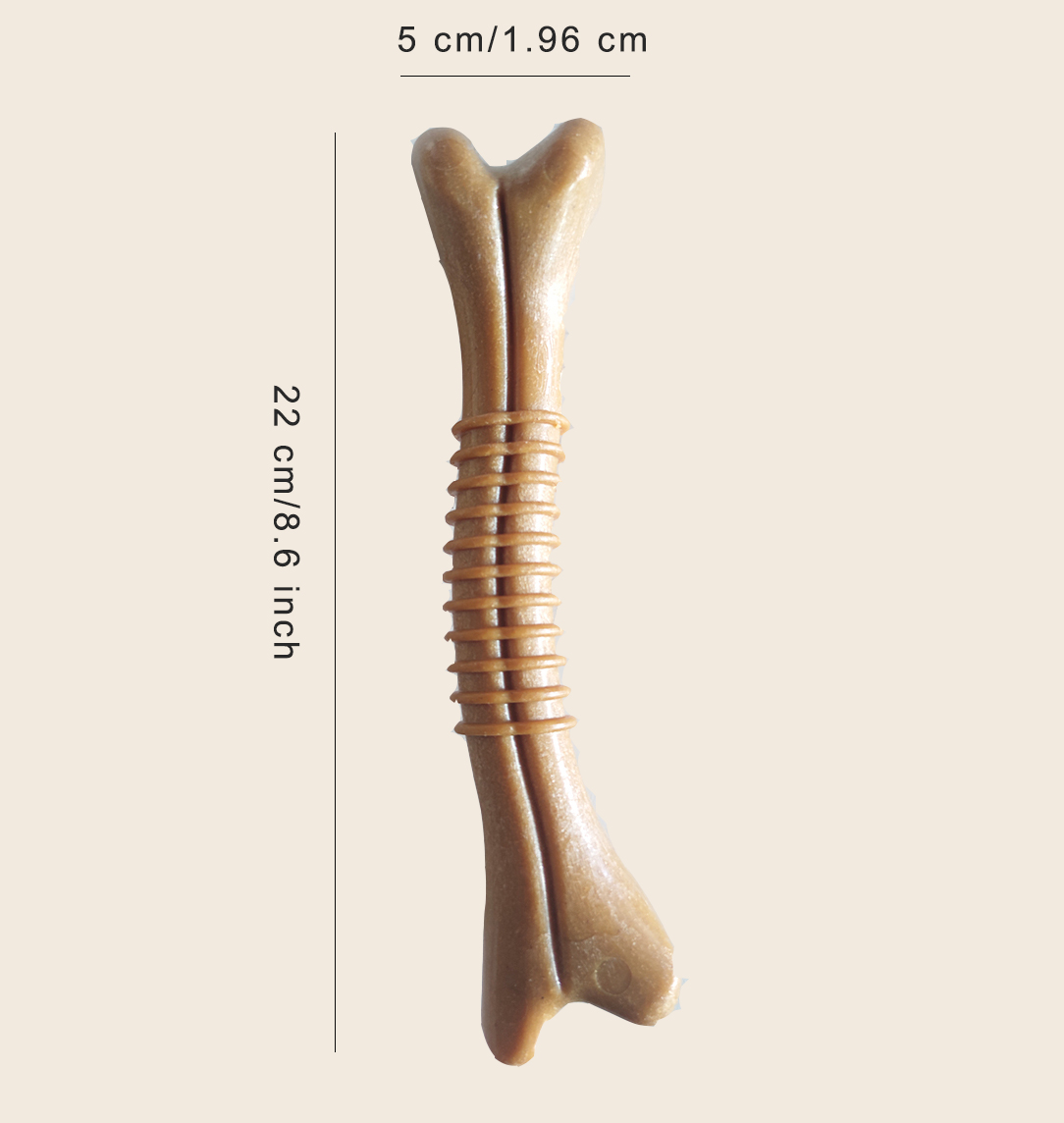 22 cm langlebiges und interaktives Hundespielzeug aus Holz für sterben Zahnreinigung, Kaustab für große Rassen, unzerstörbar, robustes, langlebiges Hundespielzeug: Grau