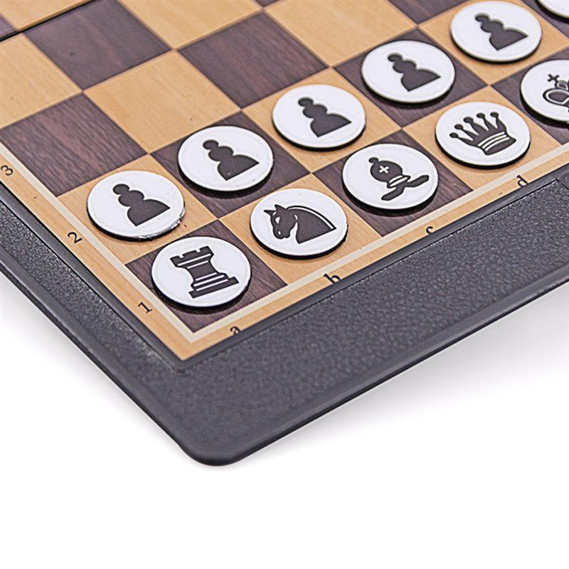 Foldable Chess Checkers Clipboard Magnetic Chess Backgammon Board Portable Classic Educational International Draughts Toy