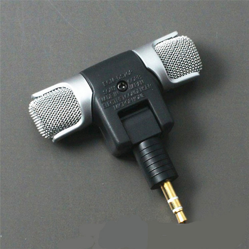 Mini micrófono de grabación estéreo con conector de 3,5mm para PC, portátil, Notebook, canal izquierdo y derecho, no para teléfono