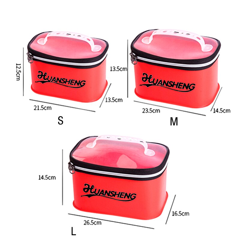 1pc Portable EVA Fishing Bag Live Fishing Box Outdoor Multifunction Fishing Bait Bucket Waterproof Fishbox Storage Bag