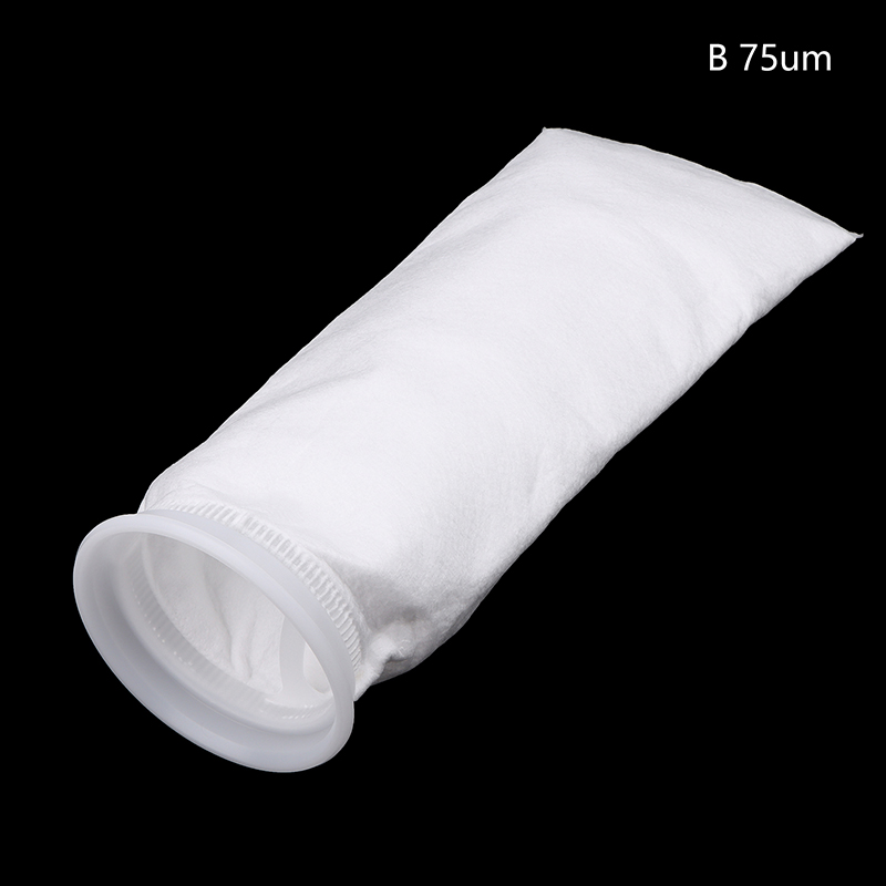 Reutilizáveis Fish Tank Felt Filter Bags, Sump Socks, Filtração Pond, 50, 75, 100um, 1Pc: Preto