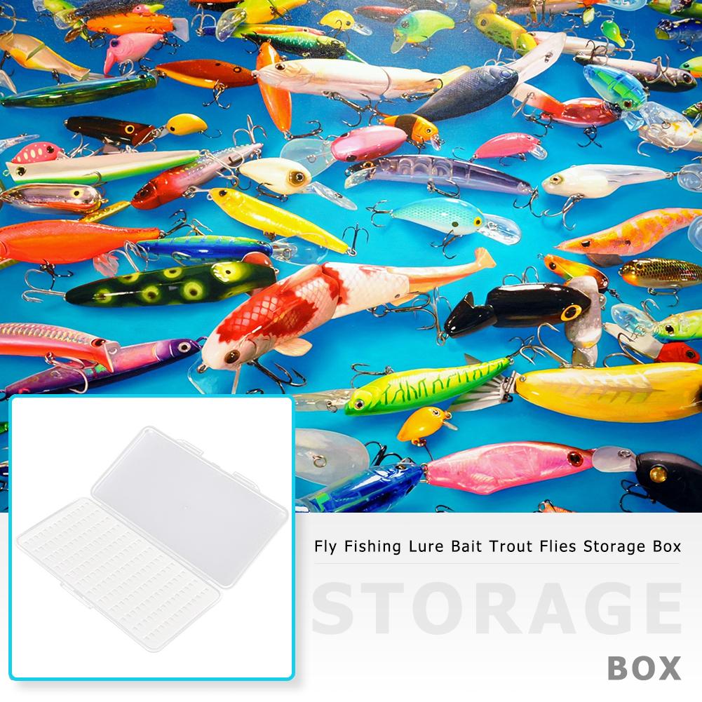 Portabale Fly Fishing Lure Bait Box Trout Flies Storage Box Case Container Organizer Pouch Waterproof EVA 3 Size Storage Boxes