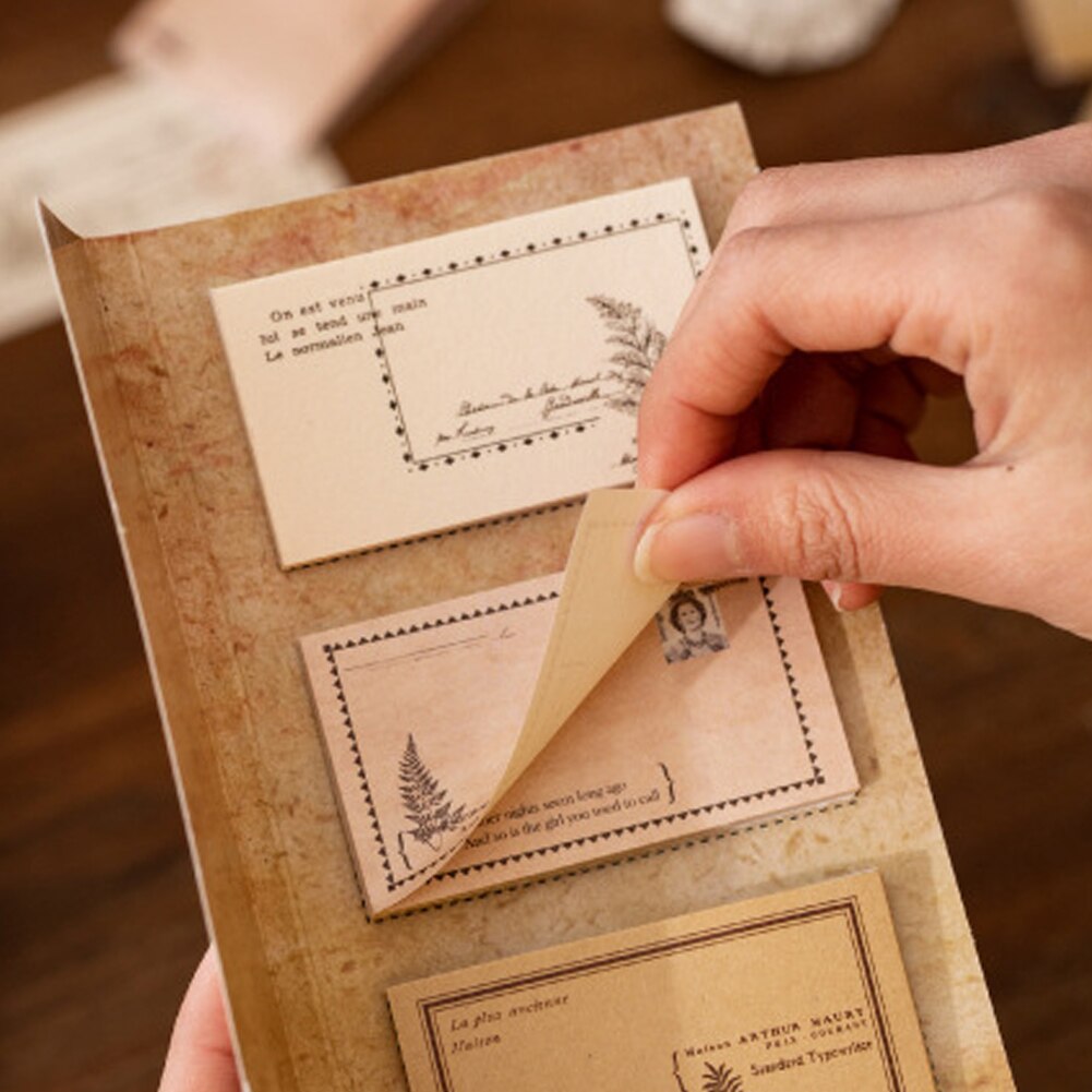 60 Stks/set Notitieblok Dagboek Planner Memo Student Sticker Briefpapier Notitieblok Dagboek Planner Vintage Planten Memo Papier