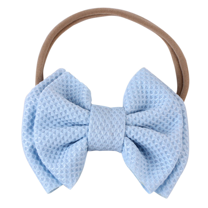 Mignon bébé fille bandeau ruban élastique corde grand nœud bandeau 9 bonbons couleur poney queue cravates cordes cheveux accessoires directe: G