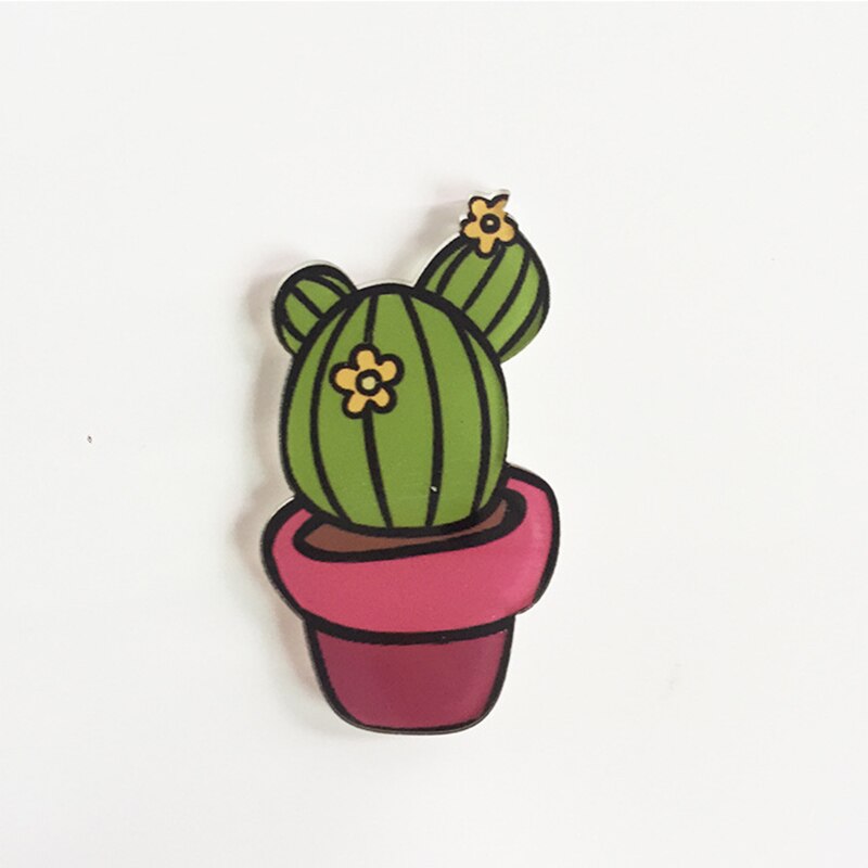 Pin Badge Decoratie 1 PC Cartoon Cactus Bonsai Broche Acryl Badges Pictogrammen op De Rugzak Badges voor Kleding: 13