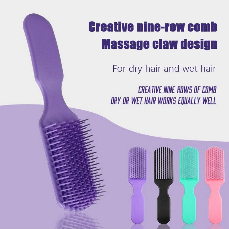 Hair Brush Detangling Brush Scalp Massager ABS Rubber Hair Comb Salon Detangler Hairbrush for Women Wet Curly Hair Styling Tools