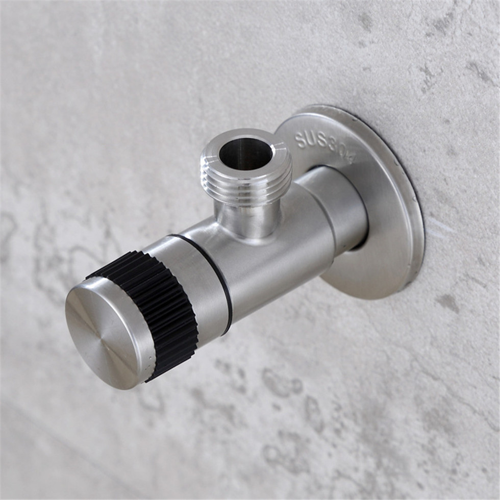 Bathroom Toilet SUS304 Angle Stop Valves Brushed Stainless Steel Water Filling Valve for Water Heat Bidet Kitchen Garden Faucets