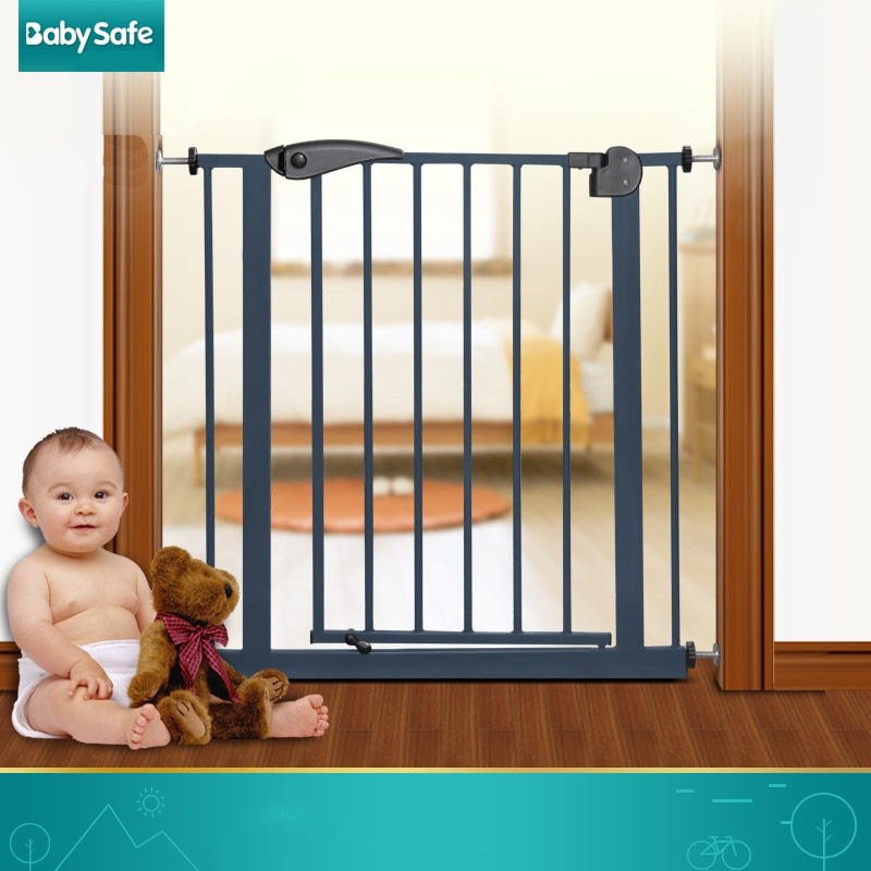 Puerta de Hierro de metal babysafe puerta de seguridad para bebés valla de aislamiento para mascotas 75-82cm de ancho Hong kong gratis