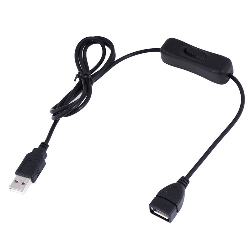 1M USB Kabel Männlich zu Weiblich Schalter AUF aus Kabel Umschalten LED Lampe Energie Linie Schwarz Elektronik Datum Umwandlung