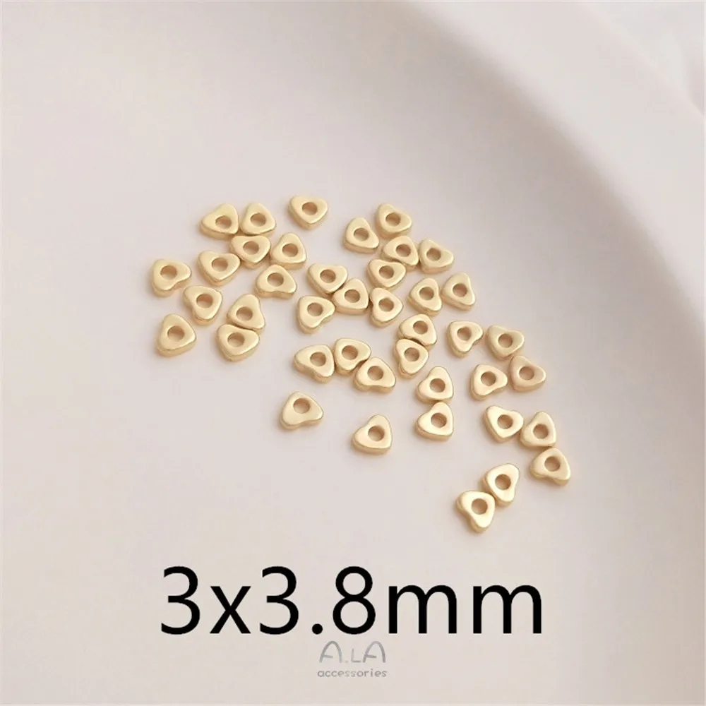 14K Gold Wrapped Kleine Gebroken Goud Kralen Driehoekige Spacer Diy Armband Hoofddeksel Handgemaakte Kralen