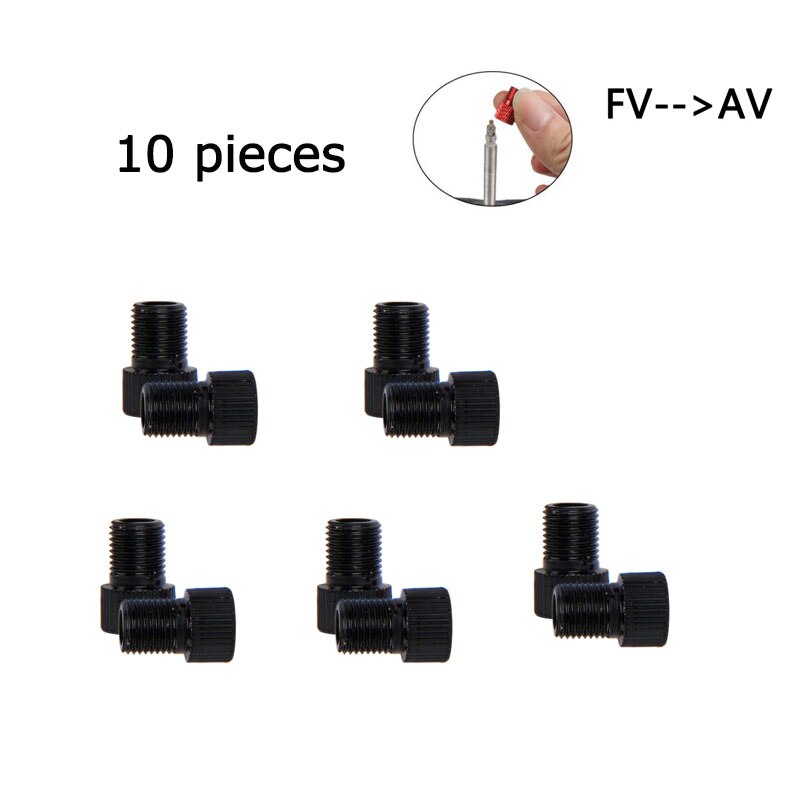 10 st cykel presta ventilkärna cykel slanglösa ventiltillbehör ringkärna borttagningsverktyg för landsvägscykel presta ventil franska däck: 10 st adapter