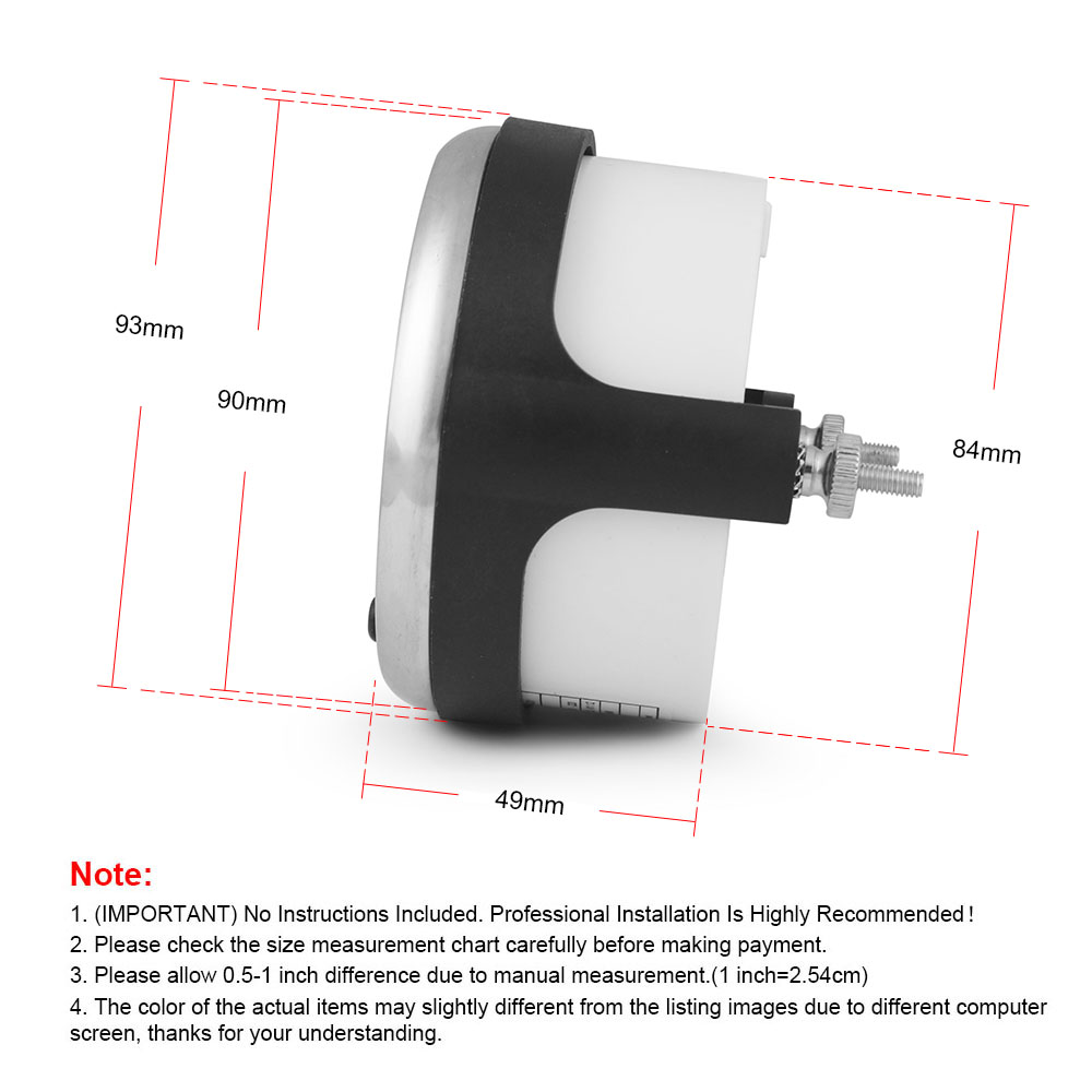 Universal 85mm Speedometer 220km/h Speed Gauge Meter With White/Amber Backlight 12V 24V With LCD For Car Truck Boat Motor