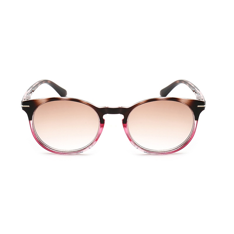 Zilead Resin Reading Glasses Round Double Brown Lens Prebyopia Spectacles For Men Women Hyperopia Eyeglasses Eyewear Unisex