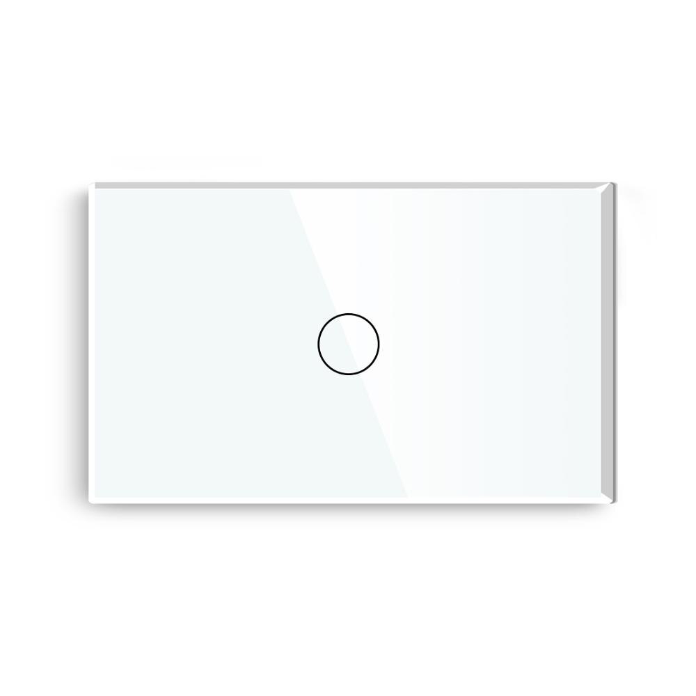 Bseed US-atenuador táctil, 1 Banda, luz Led tenue, Blanco, Negro, dorado, panel de clase de cristal, atenuador inteligente: Blanco