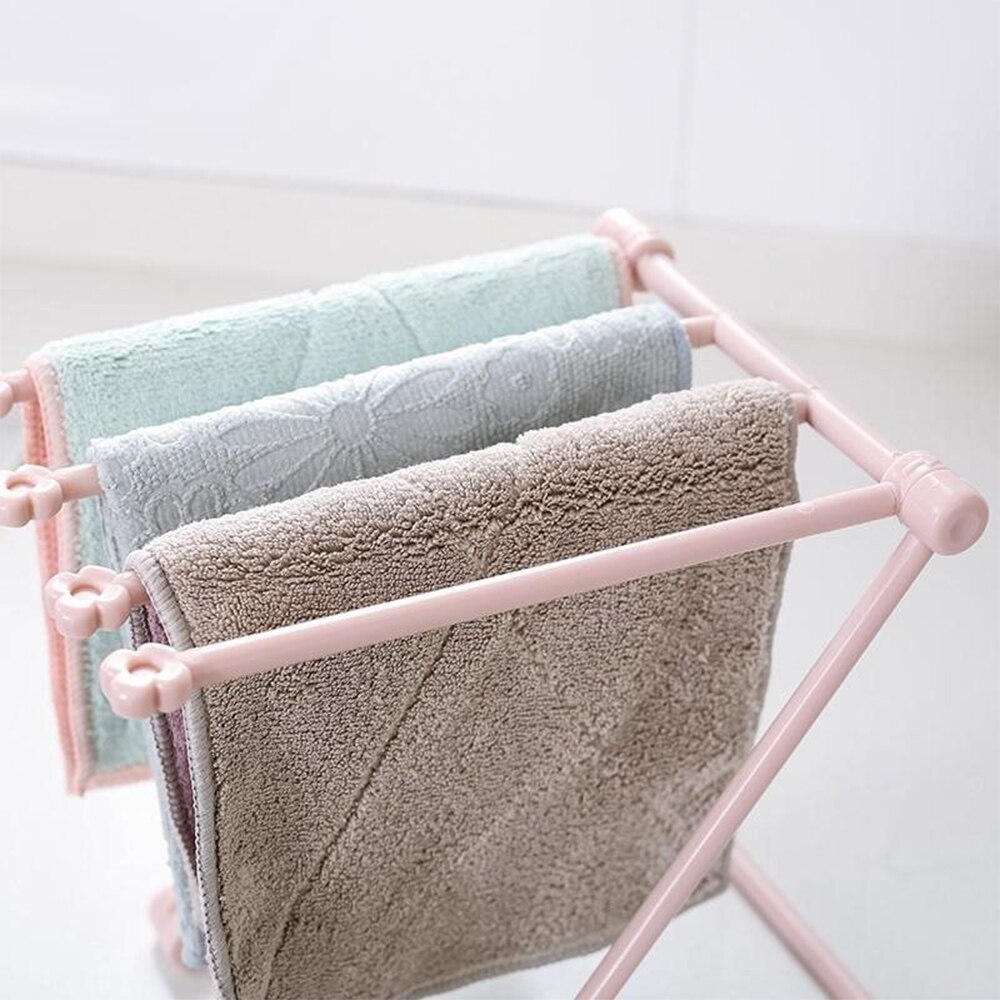 Opvouwbare Handdoek Bar Fles Droogrek Houder 4-Bars Armen Badhanddoek Kleerhanger Handdoek Rekken voor Badkamer Keuken