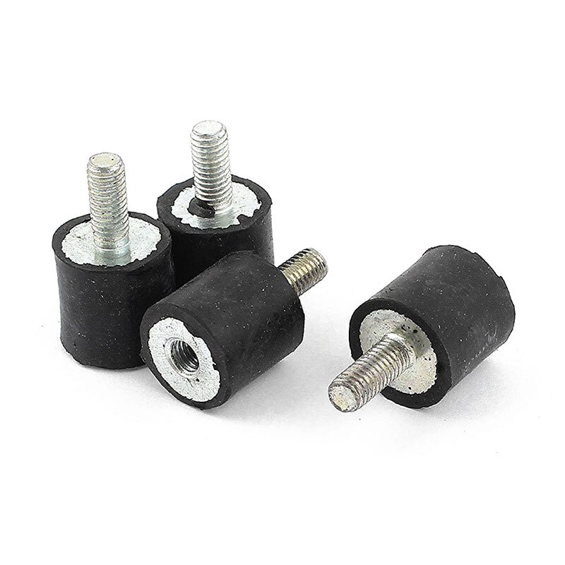 4pcs M5 Male Female Anti Vibration Rubber Mounts Isolators 15mm x 15mm