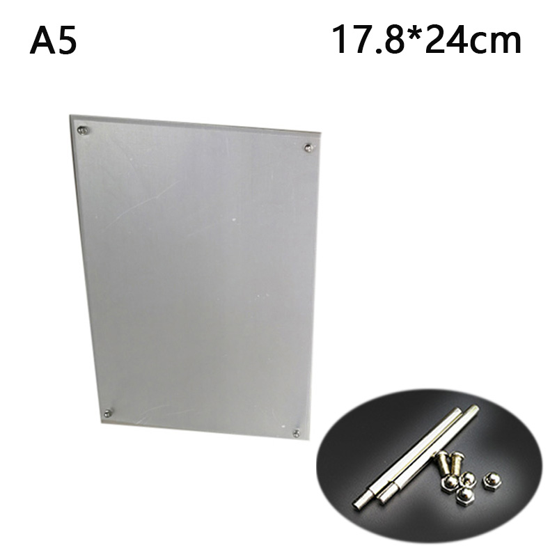 A5/A4 Acrylic Photo Frame Certificate Camp Poster Display Stand W/ 1 Set Nails For Homes,offices,cafes,bars,hotels Decorations: A 8 inch  A5