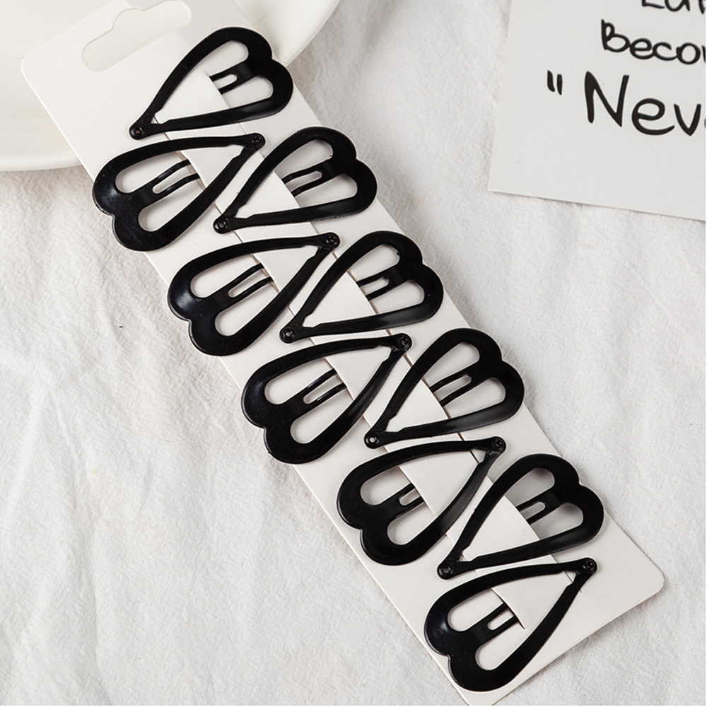 12 pièces/lot pinces à cheveux pour femmes Barrettes à cheveux pince épingles Simple noir couleur pinces à cheveux Snap métal Hairgrip femmes épingle à cheveux outil: Violet