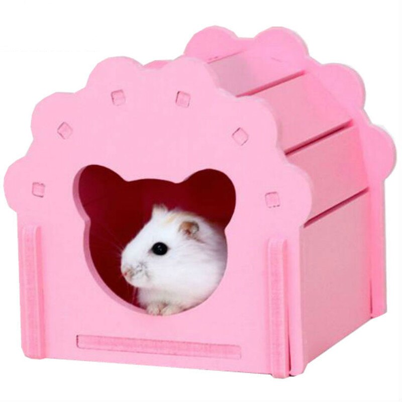Balacoo Wooden Wooden House For Hamster Kit With Teething Toys And