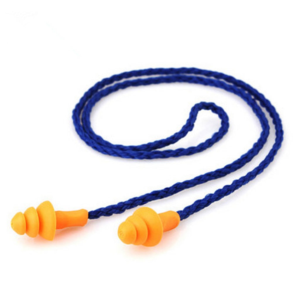 10Pcs Soft Silicone Sound Waterproof Soft Ear Plugs Silicone Corded Reusable Hearing Protect Safety Earplugs For Swiming Use