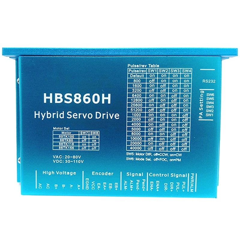 HBS860H Closed-Loop Stepper Motor Controller Servo Closed-Loop Stepper Motor Driver Encoder Stepper Motor