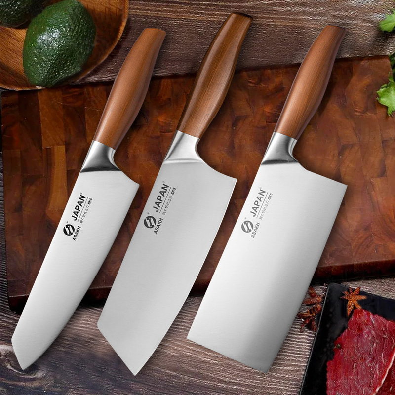 Roestvrij Staal Japanse Chef Messen Set Vlees Vis Groenten Hakken Hakmes Slagersmes Chinese Keuken Mes Met Geschenkdoos