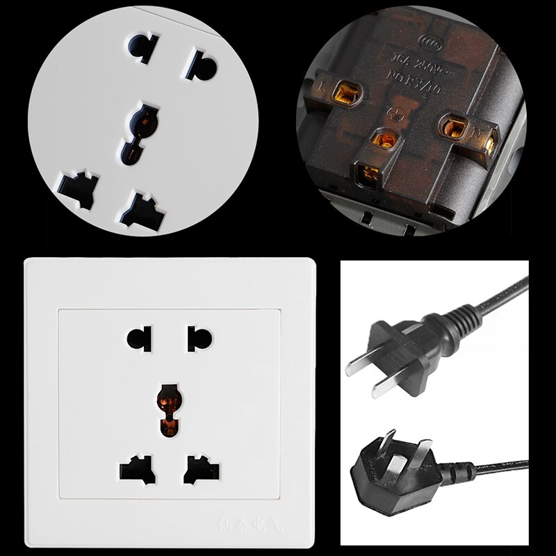 Universal 5 Hole Electric AC Power Outlet Panel Plate Wall Charger Dock Socket On