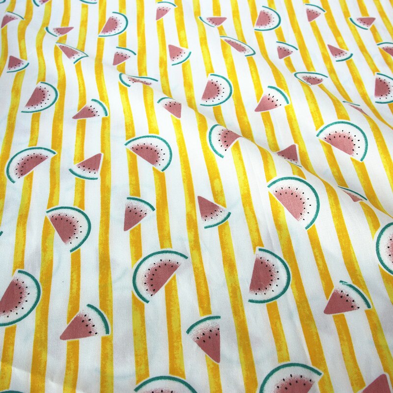 100% cotton twill Fabric Cotton Patchwork Tissue Cloth Of Handmade DIY Quilting Sewing Baby&Children Sheets Dress Material: Yellow / 100x160cm