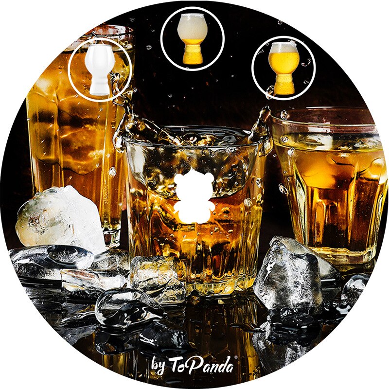 LED Light Stickers LED Wine Bottle Glorifier Light LED Coaster Cup Mat Party Bar Club Games for Adults Party Drinking: TC-181005