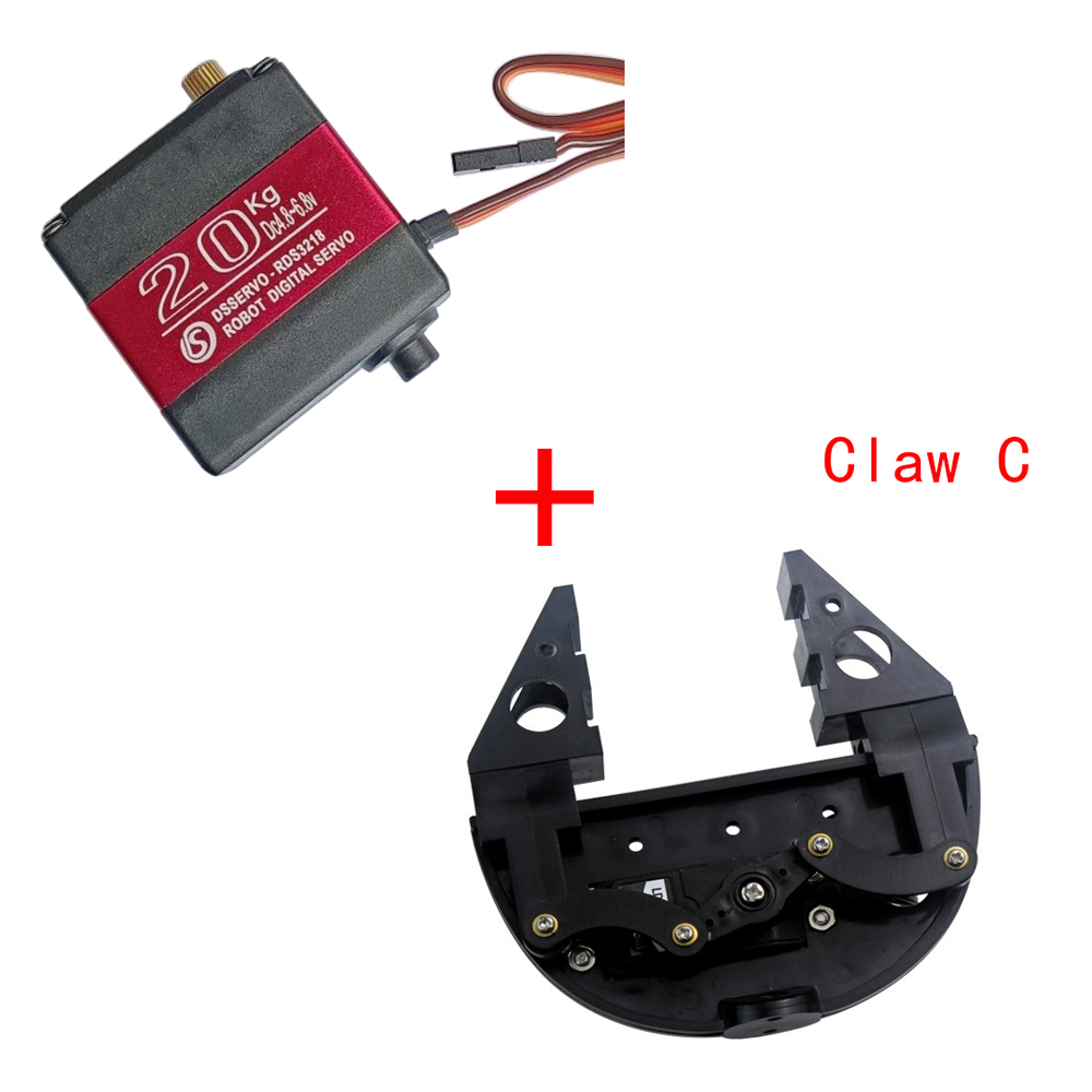 Mechanical Claw Grippers Robot Mechanical Arms with 180 Servo MG996 for Arduino Robot DIY Programming STEM Technic Parts: Clear