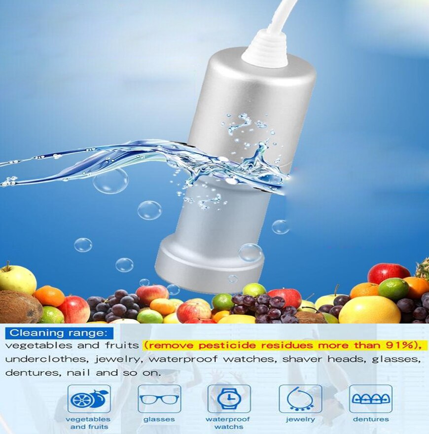 Portable Sonic Soak Ultrasonic Cleaner Mini Ultrasonic Cleaner With Transducer For Fruits Vegetables And Jewelry Watches Glasses