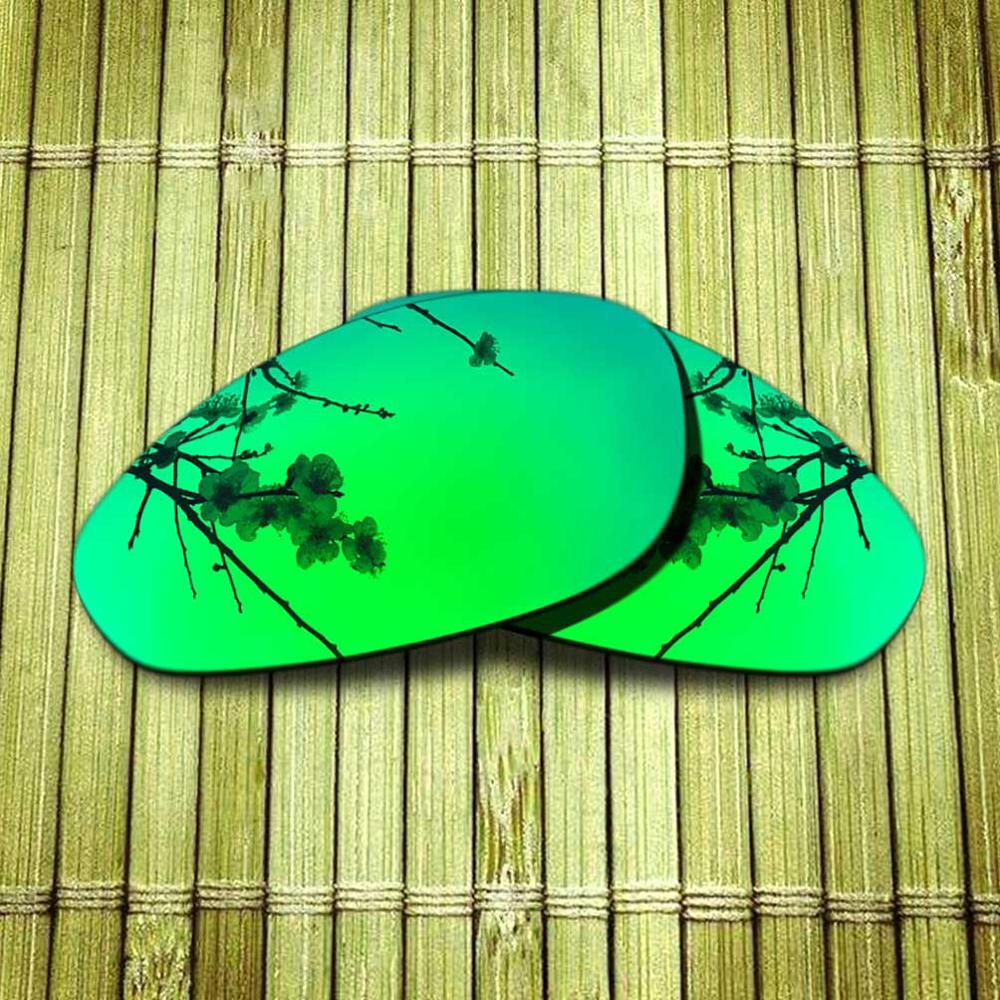 Polarized Replacement Lense For-Oakley Straight Jacket 1999 Sunglasses Frame True Color Mirrored Coating - Options: Green