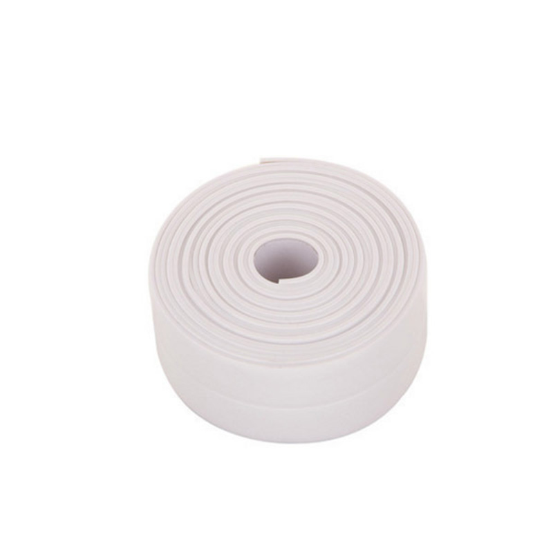 2.2M stylish waterproof bathroom wall seal self adhesive kitchen grout repair tape bathroom basin edge trim: white