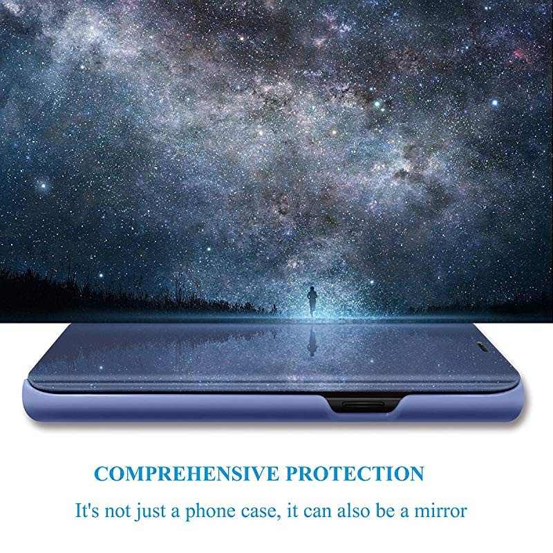 Spiegel Smart Case Voor Vivo Y17 Case Clear View PU Leather Flip Kickstand Cover Voor Vivo Y17 Case