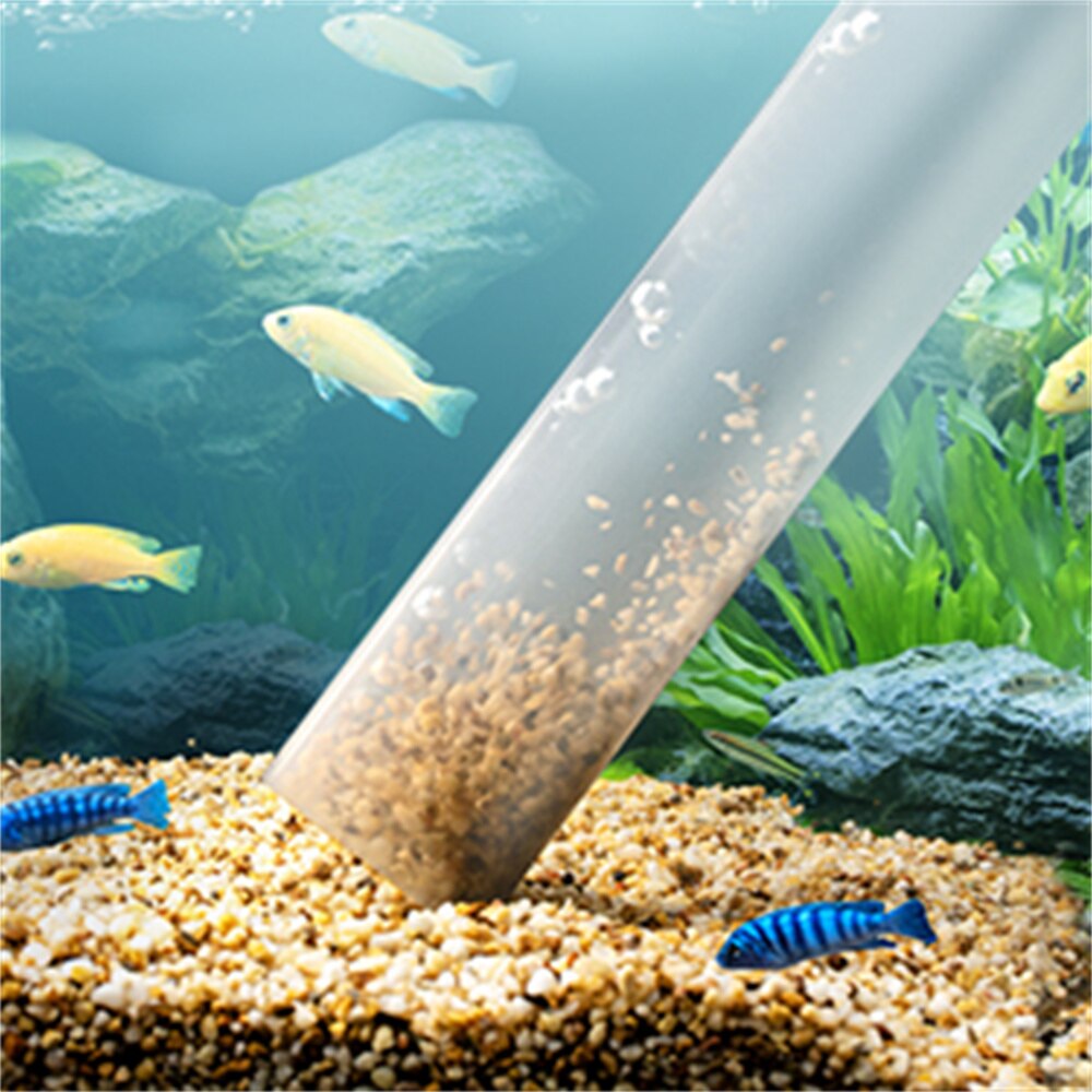 Aquarium Bodemreinigers Kit Aquarium Zand Stofzuiger Quick Water Changer Met Air-Drukken Knop Waterslang Controller