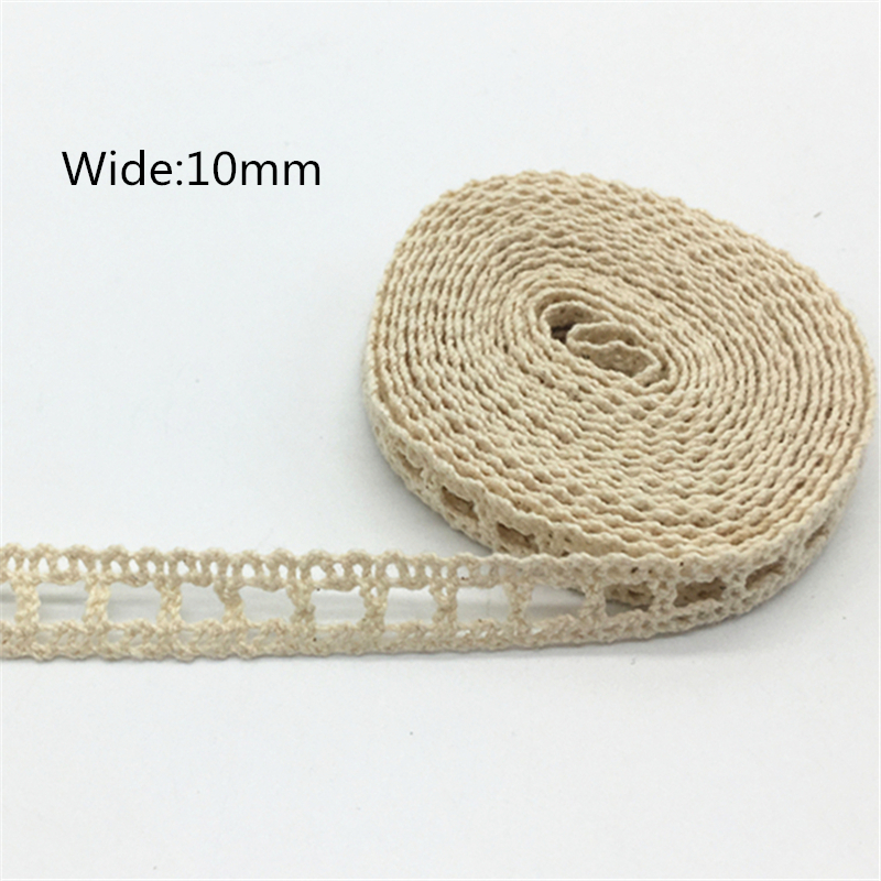 2 yards 100% Katoen Kant Lint Voor Kleding Naaien Stof Ivoor Trim Katoen Gehaakte Kant Stof Lint Handgemaakte Accessoires: Brass