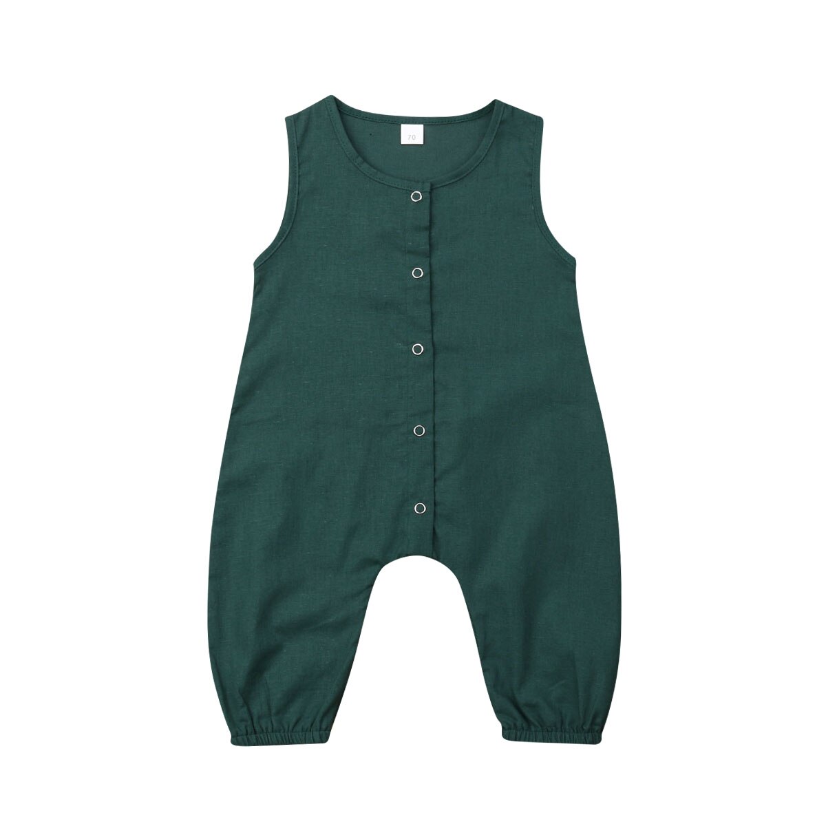 Neugeborenen Kleinkind Baby Jungen Mädchen Strampler Ärmelloses Sommer Baumwolle und Leinen lässig Baby Sunsuit Outfit Kleidung Gesamt: Grün / 24M