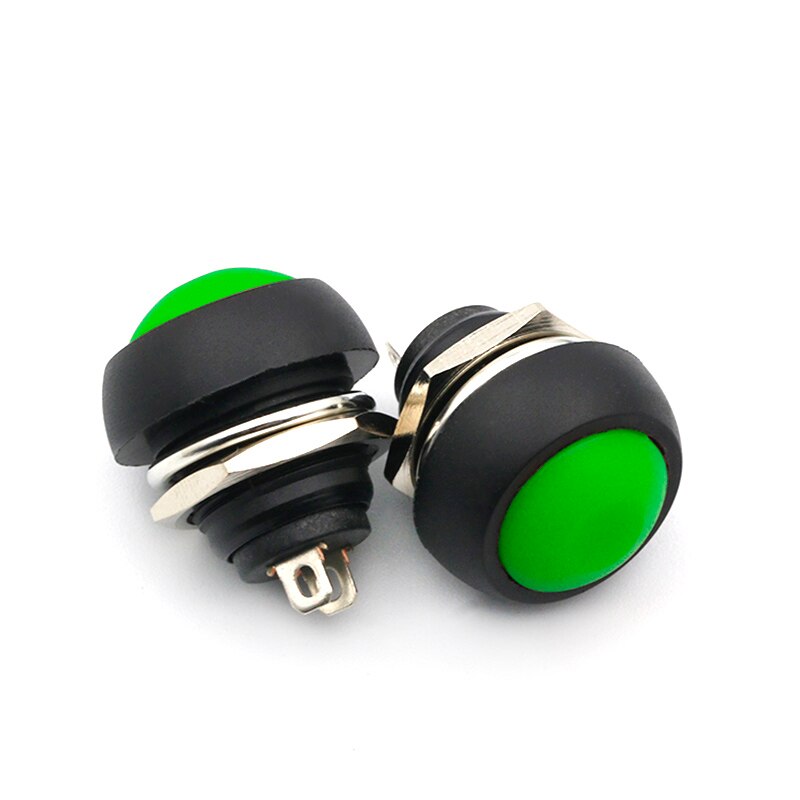 12Mm PBS-33B Waterdichte Momentary Aan Uit Drukknop Swithch Mini Ronde Schakelaar: green