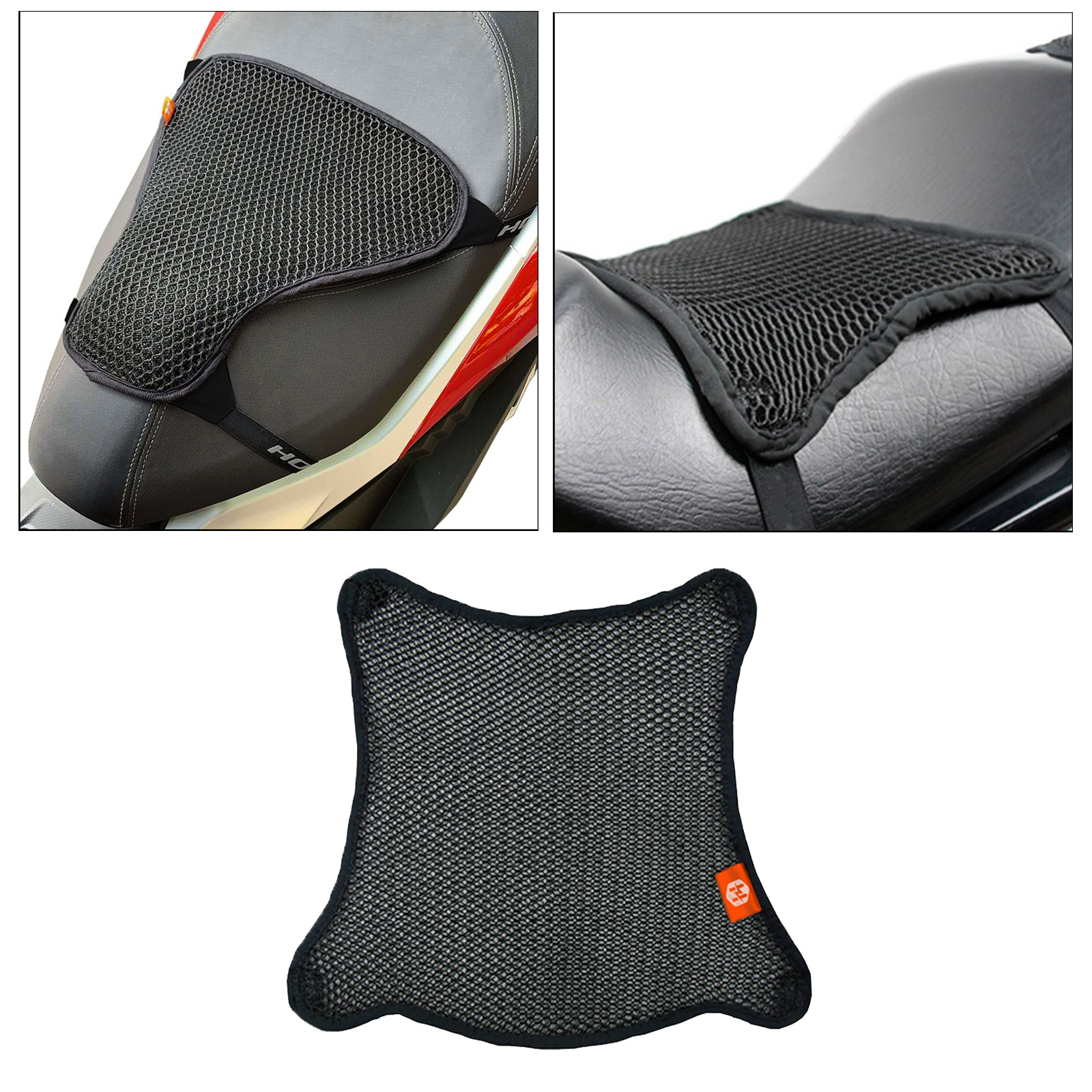 Motorcycle Seat Cushion Pad Butt Protector Breathable Cruiser Sport Saddles: Single layer L