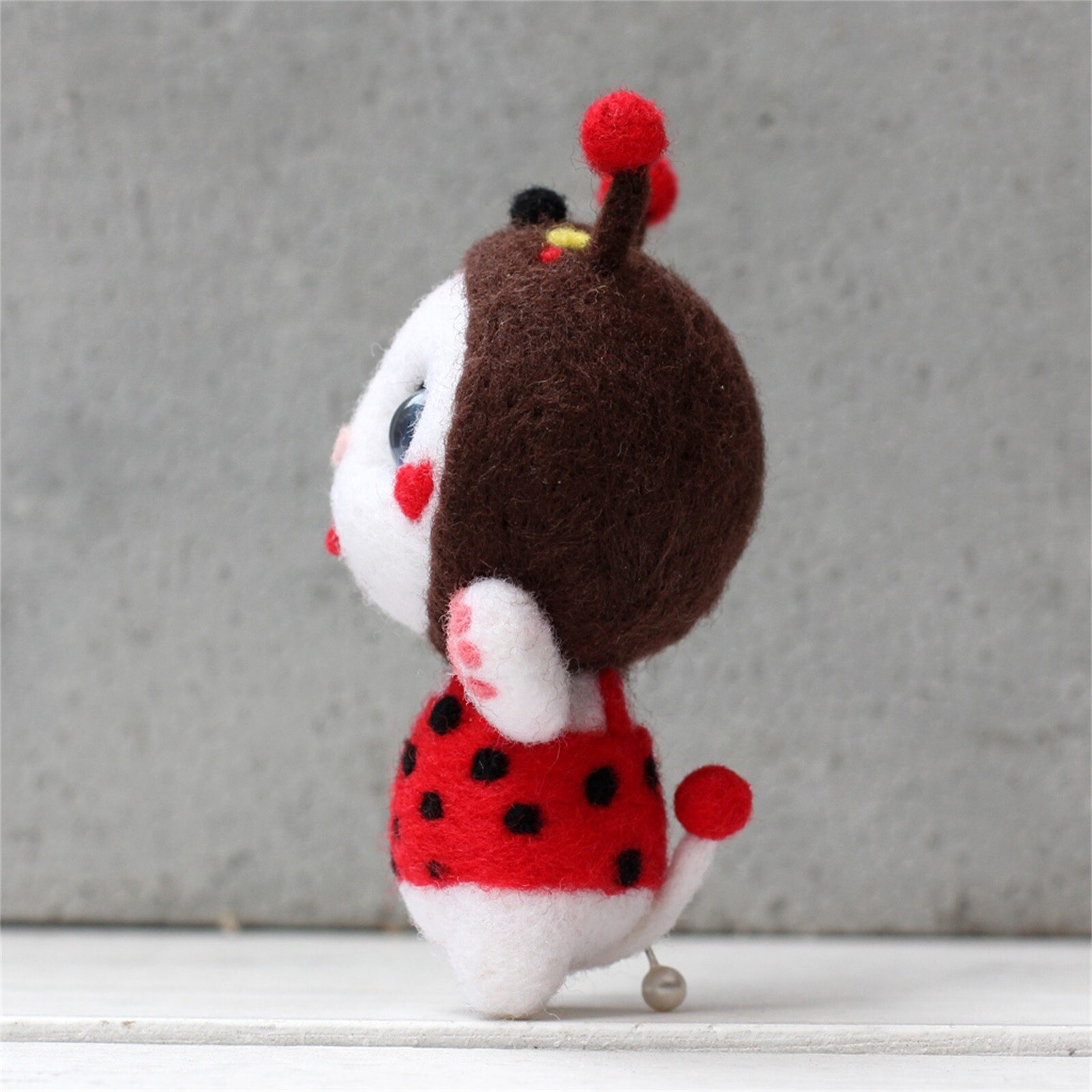 Cute Cat Pattern Handmade DIY Poke Wool Felts Material Production Package Felt Craft Poked Kitting Non-Finished DIY F