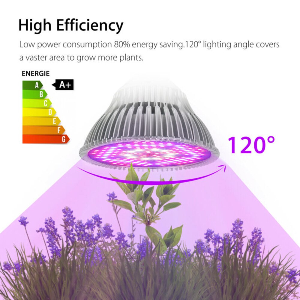 100 watt led kweeklamp voor planten,  e27 aluminium lampen met volledig spectrum, tuin, fruittuin, planten