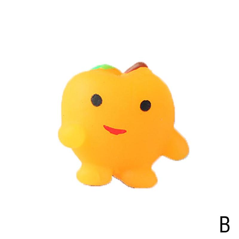 13 Styels Cute Fruit Series Anti-stress Squeeze Toys Mini Soft Silicone Animal Hand Squeeze Music Antistress Decompression Toy: B